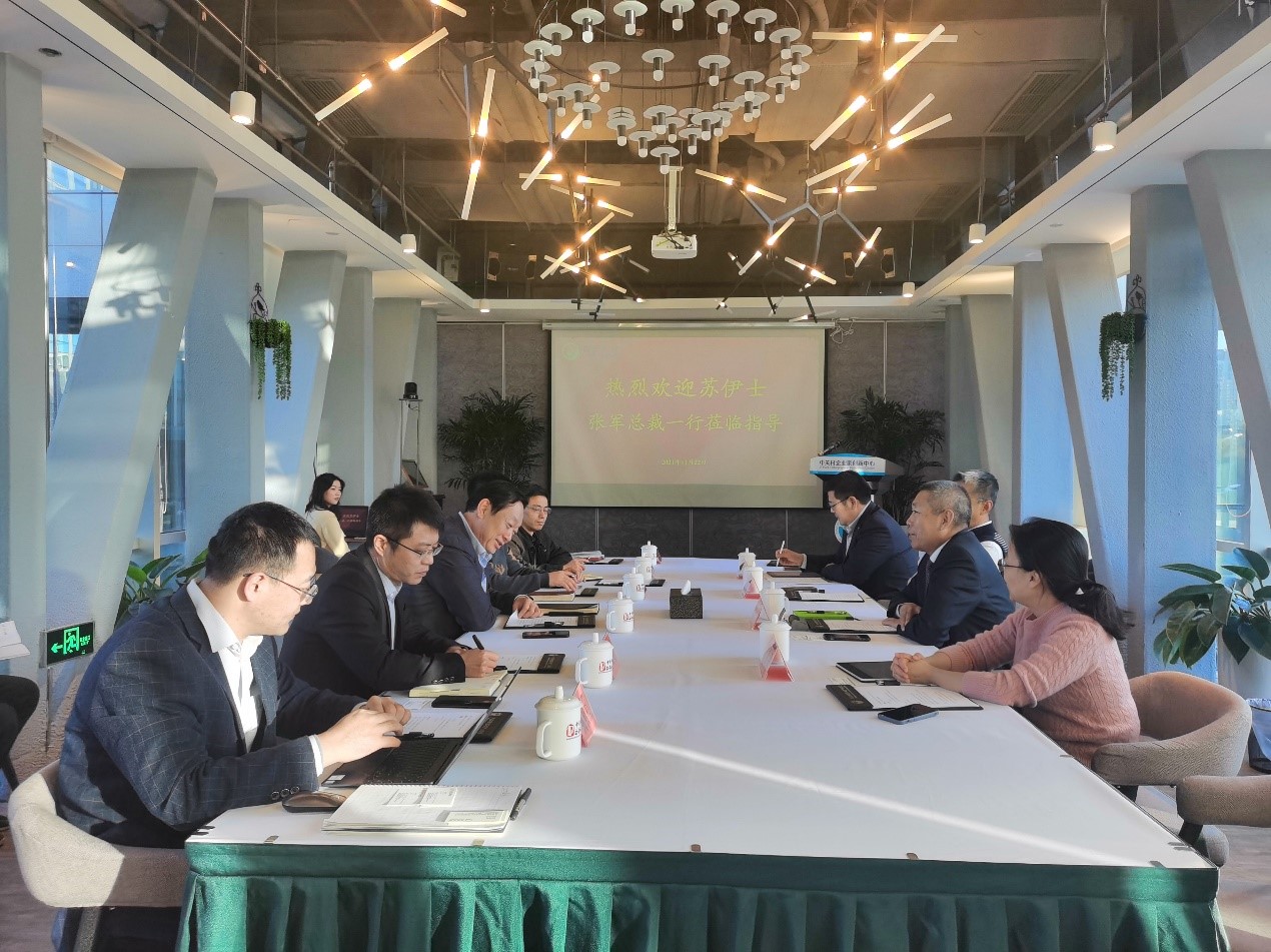 苏伊士水务工程总裁张军一行到访沐鸣娱乐